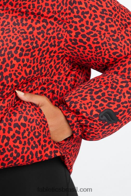 Fabletics elétrico cereja clássico leopardo/logotipo preto 420HR2773 vagabundo baiacu cortado mulheres