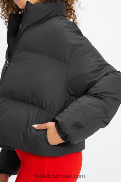 Fabletics forro de logotipo preto 420HR2776 vagabundo baiacu cortado mulheres
