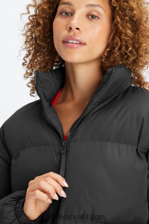 Fabletics forro de logotipo preto 420HR2776 vagabundo baiacu cortado mulheres