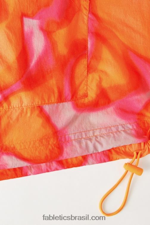 Fabletics fuga rosa grande loucura de verão/prata reflexiva 420HR2734 blusão peso mosca superdimensionado mulheres