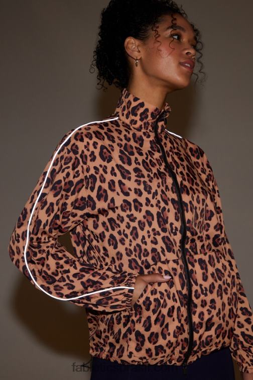 Fabletics leopardo natural/preto 420HR2744 blusão peso mosca superdimensionado mulheres