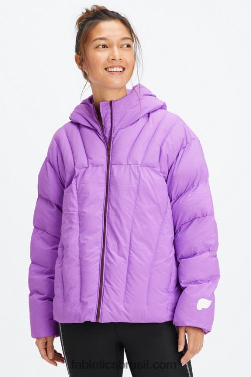Fabletics logo ultravioleta/salgueiro/garça 420HR2783 baiacu com capuz acolchoado mulheres