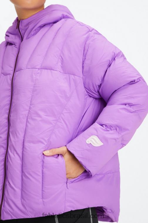 Fabletics logo ultravioleta/salgueiro/garça 420HR2783 baiacu com capuz acolchoado mulheres