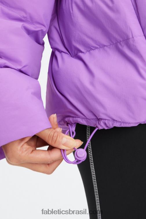 Fabletics logo ultravioleta/salgueiro/garça 420HR2783 baiacu com capuz acolchoado mulheres