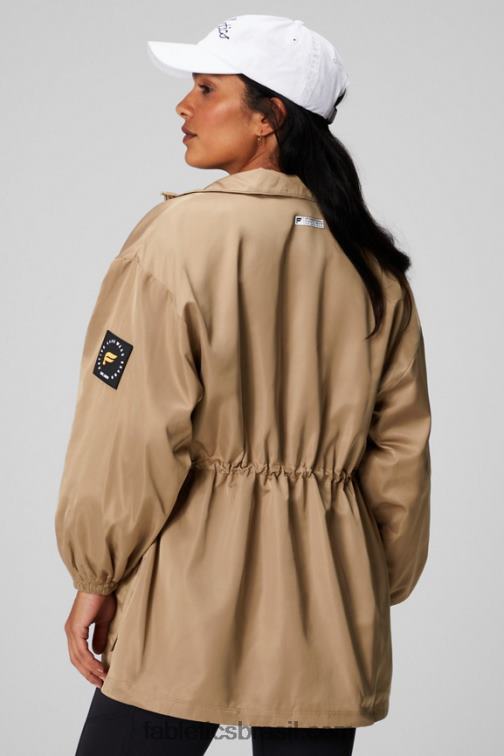 Fabletics madeira bege/branco clássico 420HR2764 parka utilitária mulheres