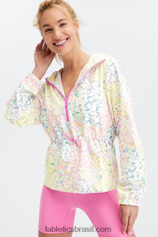 Fabletics margarida de retalhos 420HR2813 jaqueta tecida rosa mulheres