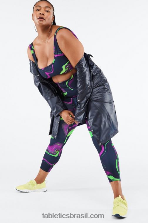 Fabletics marinha profunda 420HR2803 jaqueta conversível Kenna mulheres