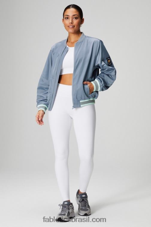 Fabletics nuvem de chuva/sol do deserto 420HR2767 jaqueta bomber de cetim mulheres