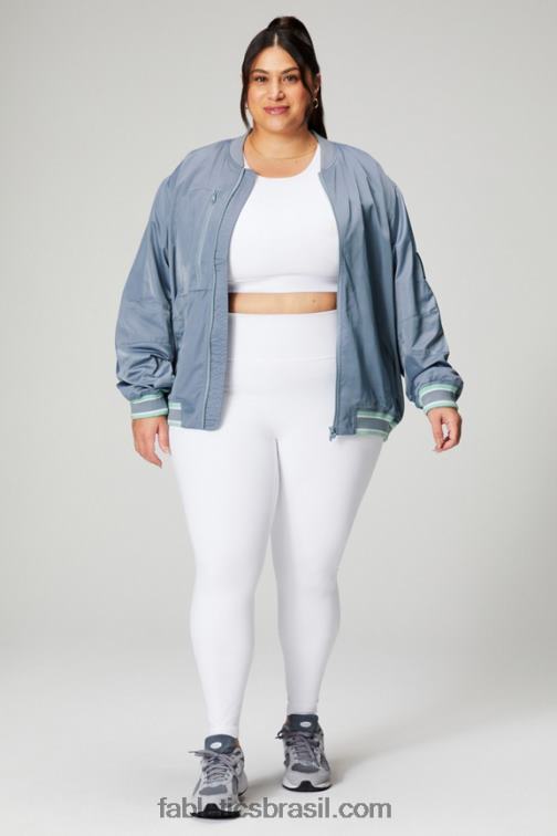 Fabletics nuvem de chuva/sol do deserto 420HR2768 jaqueta bomber de cetim mulheres