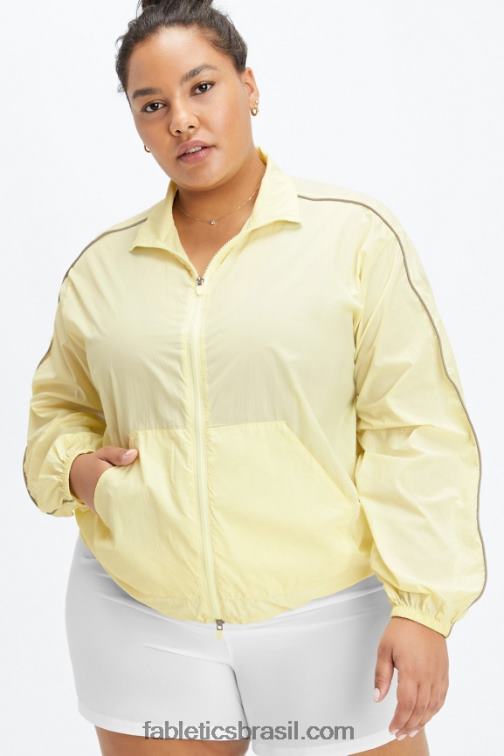 Fabletics pêra claro/branco brilhante 420HR2748 blusão peso mosca superdimensionado mulheres