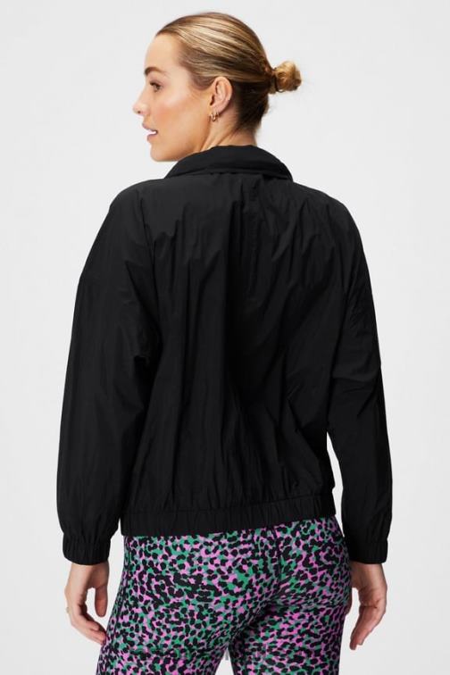 Fabletics preto 420HR2750 jaqueta de trilha de náilon mulheres