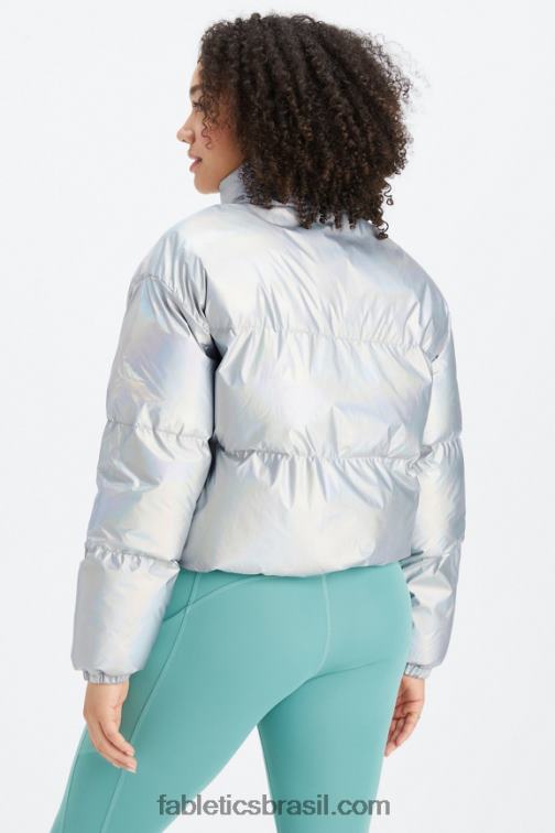 Fabletics prismático 420HR2772 vagabundo baiacu cropped holográfico mulheres