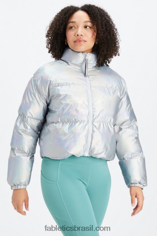 Fabletics prismático 420HR2772 vagabundo baiacu cropped holográfico mulheres