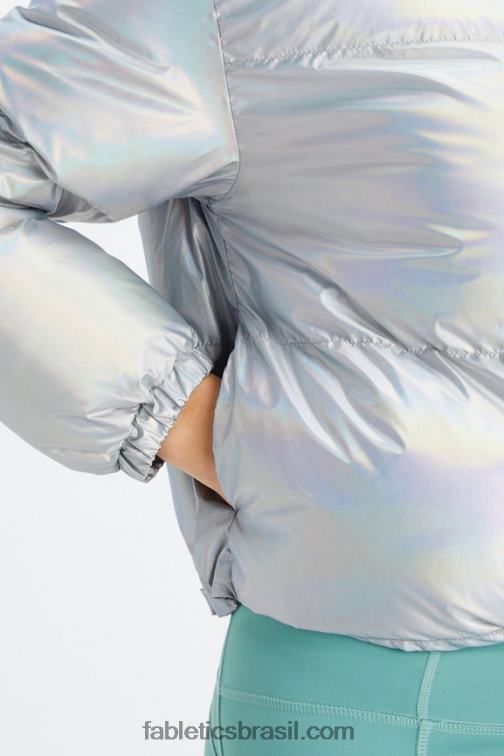 Fabletics prismático 420HR2772 vagabundo baiacu cropped holográfico mulheres
