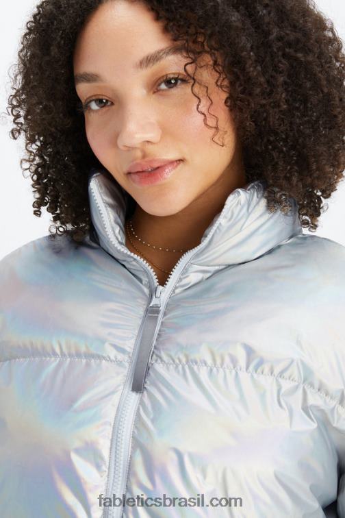 Fabletics prismático 420HR2772 vagabundo baiacu cropped holográfico mulheres