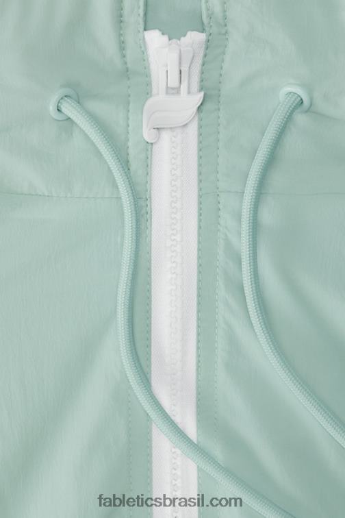 Fabletics spray de sal/branco clássico 420HR2751 jaqueta de trilha de náilon mulheres