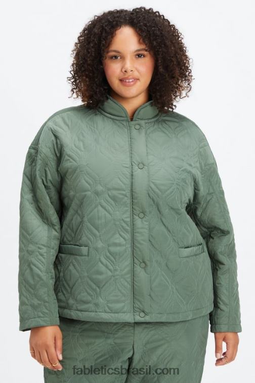 Fabletics verde fumaça 420HR2792 jaqueta acolchoada mulheres