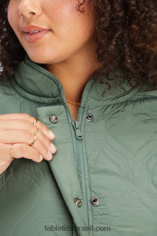 Fabletics verde fumaça 420HR2792 jaqueta acolchoada mulheres