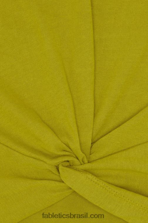 Fabletics Olival 420HR1943 Camiseta 100% algodão com torção frontal mulheres
