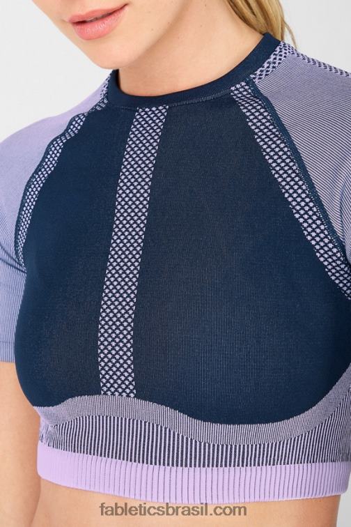 Fabletics abismo/lilás 420HR2099 jessie top sem costura mulheres