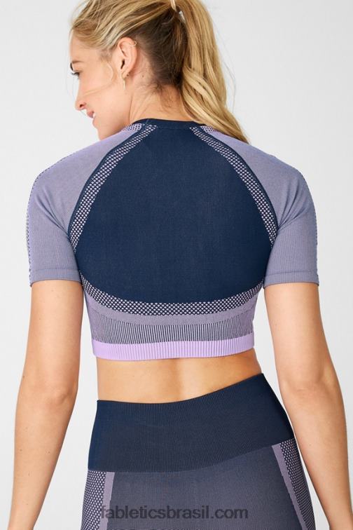 Fabletics abismo/lilás 420HR2099 jessie top sem costura mulheres