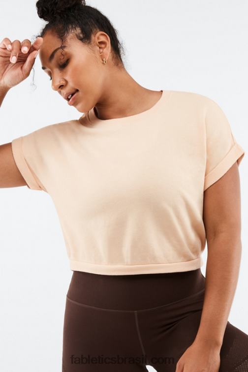 Fabletics areia quente 420HR2054 moletom manga curta cassie mulheres
