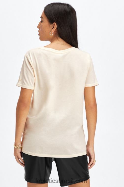 Fabletics aveia 420HR1992 T-shirt em jersey 100% algodão mulheres
