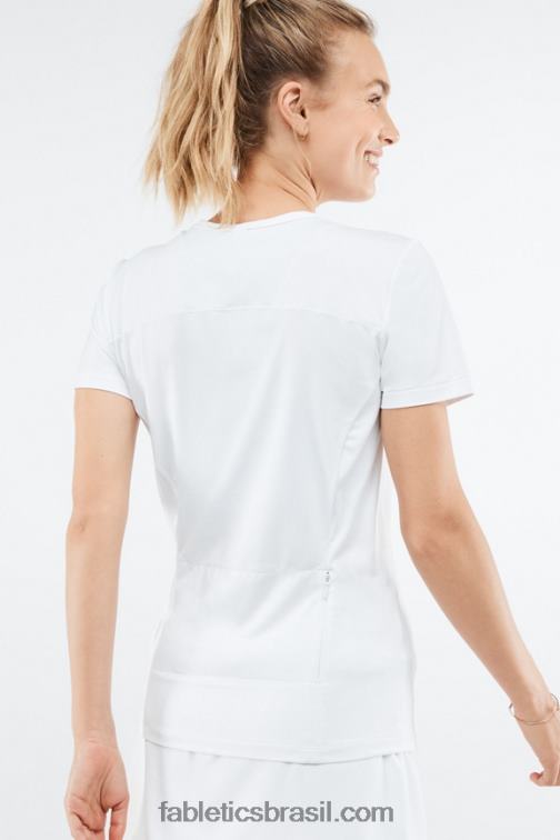 Fabletics branco 420HR2046 blusa manga curta fênix mulheres