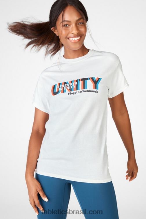 Fabletics branco/unidade 420HR2078 camiseta força na unidade mulheres