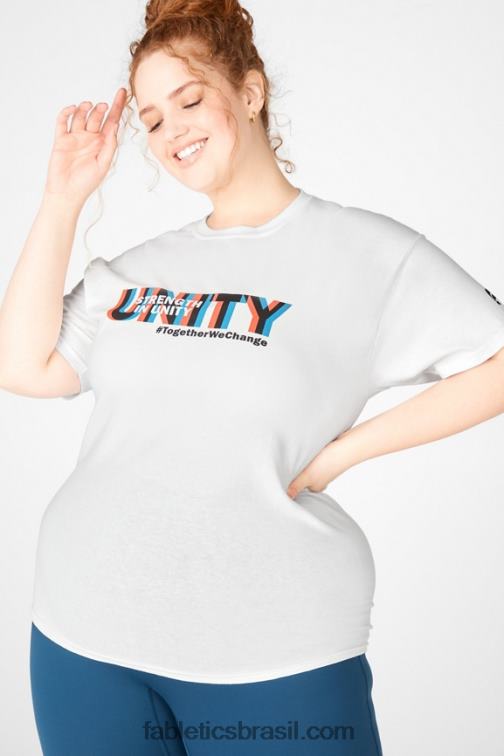 Fabletics branco/unidade 420HR2079 camiseta força na unidade mulheres