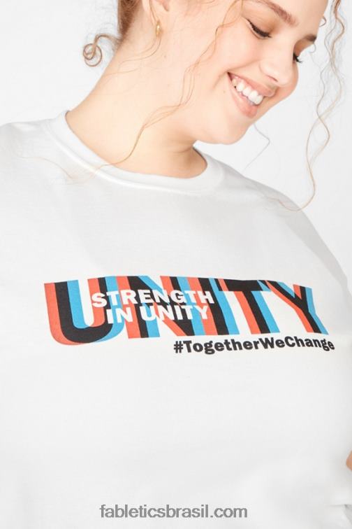 Fabletics branco/unidade 420HR2079 camiseta força na unidade mulheres