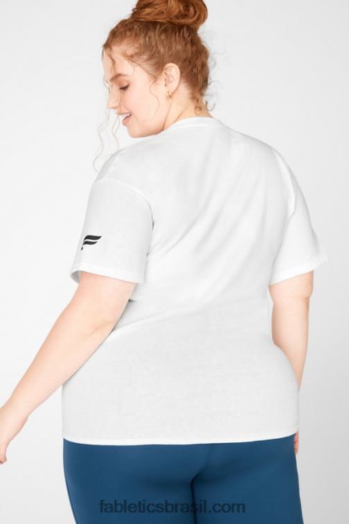 Fabletics branco/unidade 420HR2079 camiseta força na unidade mulheres