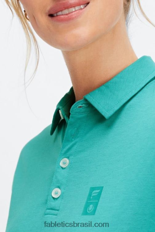 Fabletics cerceta escura 420HR2007 polo de manga curta boxy de tênis universal mulheres