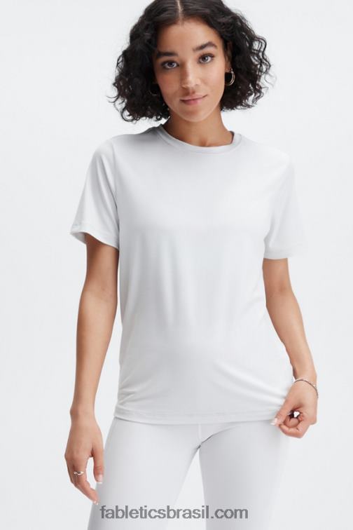 Fabletics cinza suave 420HR2015 tee flexível seco mulheres