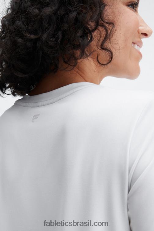 Fabletics cinza suave 420HR2015 tee flexível seco mulheres