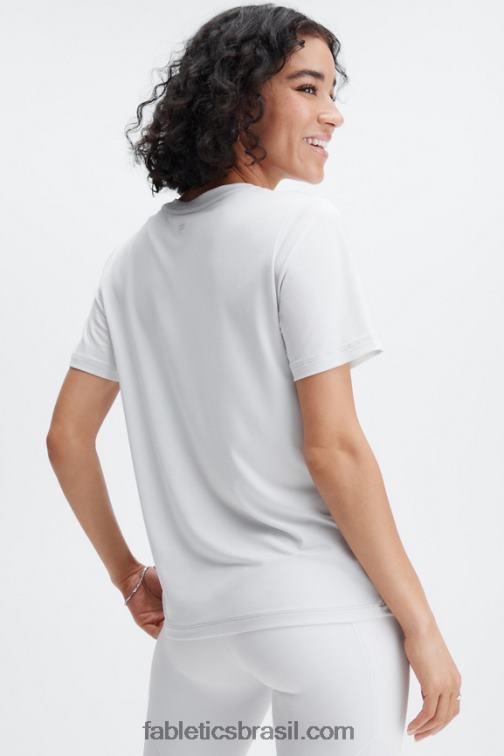 Fabletics cinza suave 420HR2015 tee flexível seco mulheres
