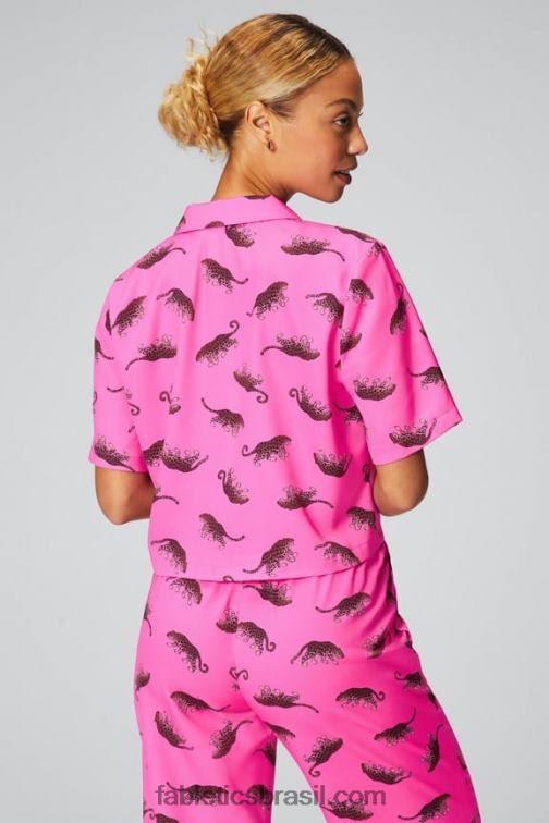 Fabletics corações selvagens 420HR1988 botão de dormir para baixo mulheres