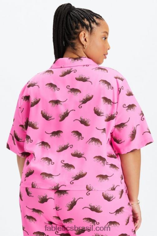Fabletics corações selvagens 420HR1989 botão de dormir para baixo mulheres