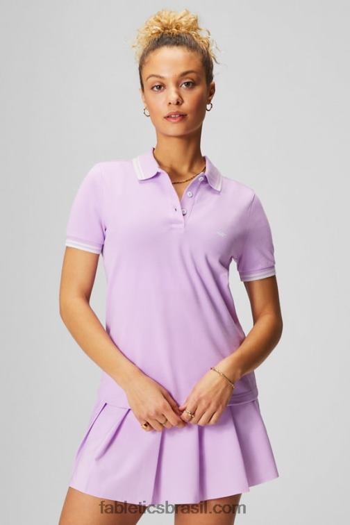 Fabletics cosmo roxo/cinza menta 420HR1965 polo clássico de manga curta em piquê mulheres