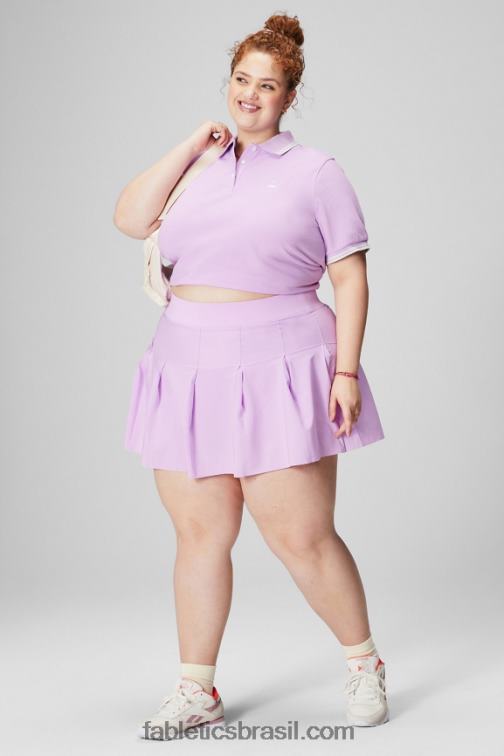 Fabletics cosmo roxo/cinza menta 420HR1966 polo clássico de manga curta em piquê mulheres