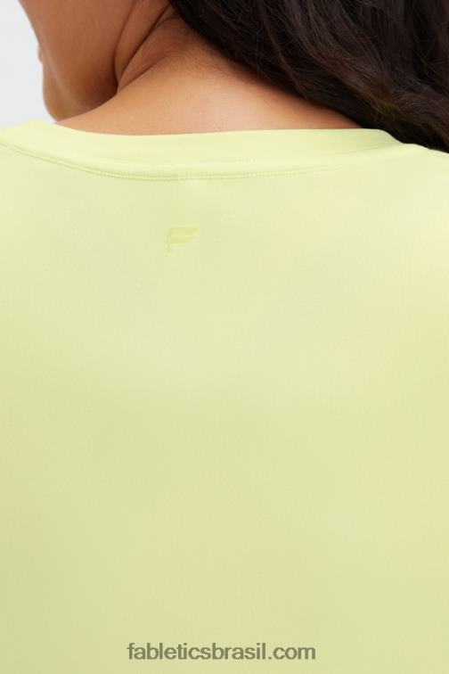 Fabletics creme de limão 420HR2019 tee flexível seco mulheres