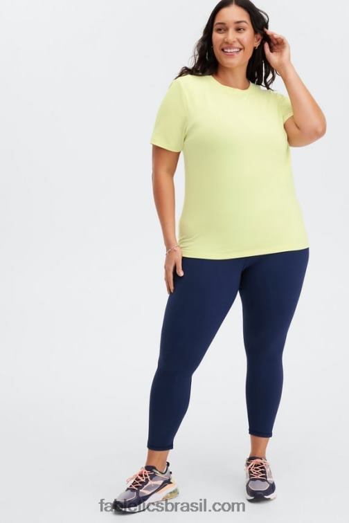 Fabletics creme de limão 420HR2019 tee flexível seco mulheres