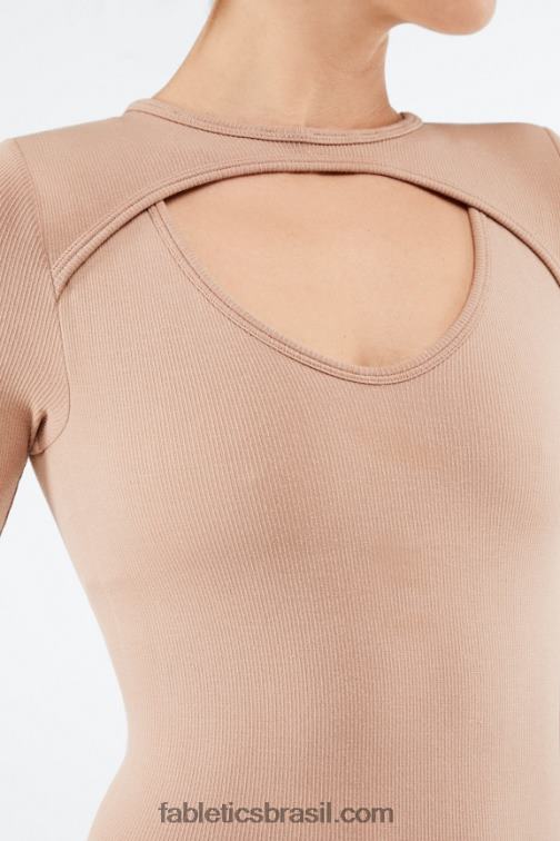 Fabletics deserto 420HR2080 body sem costura com recorte finley mulheres