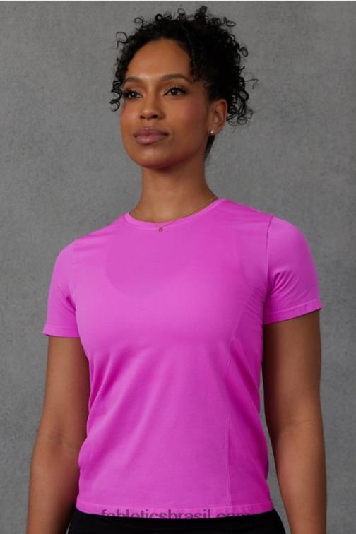 Fabletics fuga rosa 420HR1947 top de manga curta tecnologia de penas mulheres