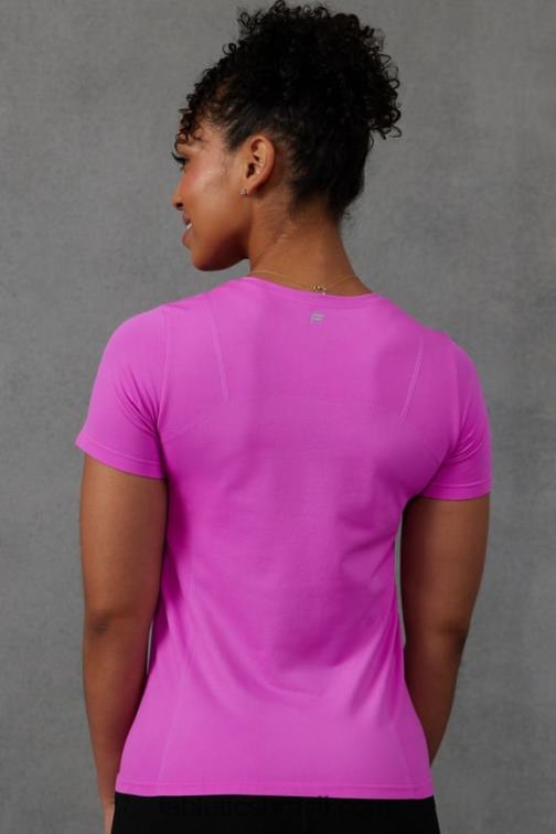 Fabletics fuga rosa 420HR1947 top de manga curta tecnologia de penas mulheres