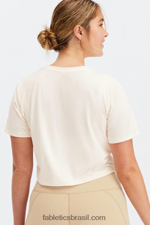 Fabletics garça 420HR1969 camiseta de manga curta cortada dry-flex mulheres