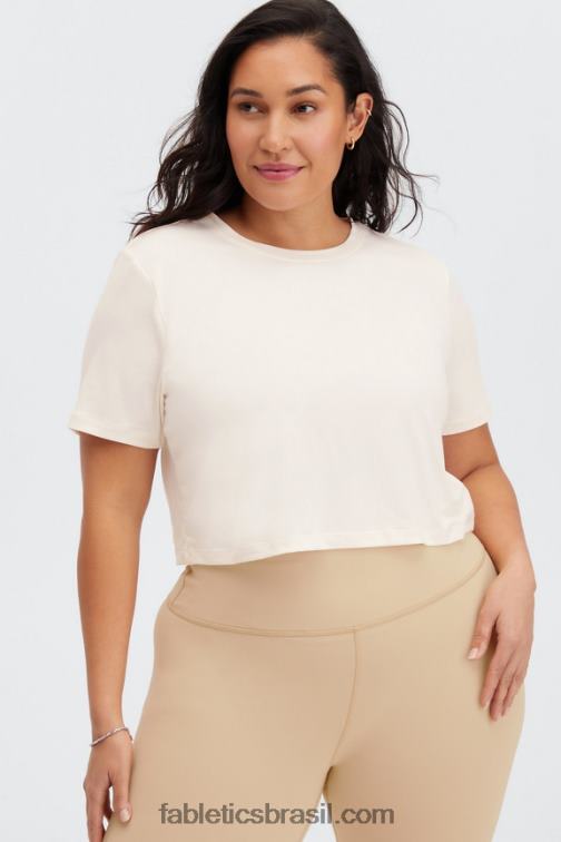 Fabletics garça 420HR1970 camiseta de manga curta cortada dry-flex mulheres