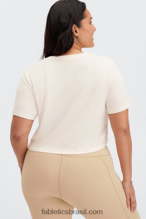 Fabletics garça 420HR1970 camiseta de manga curta cortada dry-flex mulheres