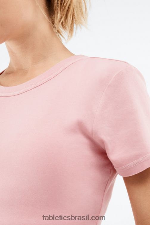 Fabletics lustre rosa 420HR2064 t-shirt de manga curta tinsley mulheres
