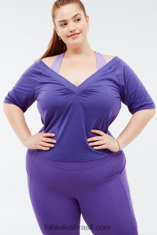 Fabletics místico 420HR2088 blusa manga curta natasha mulheres